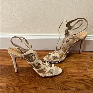 SCHUTZ Beige Strappy Heels